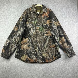 Bear Creek Outfitters Shirt L Camouflage Button Fleece Mossy Oak Hunting Shacket